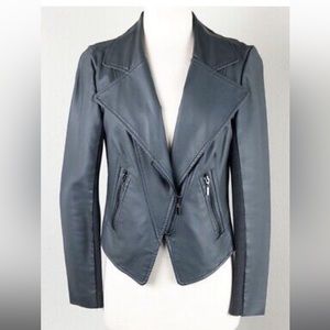 Jennifer Lopez, Grey faux leather coat size XL